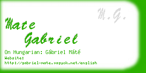 mate gabriel business card